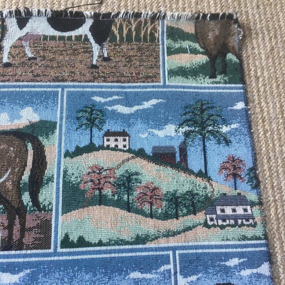 Tapestry Fabric.Farm Animals Theme. 24x17 - Picture 5 of 8